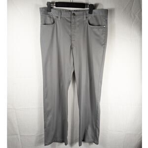 Saks Fifth Avenue Black 36x34 Men’s Dress Pants Gray Stretch Nylon Business